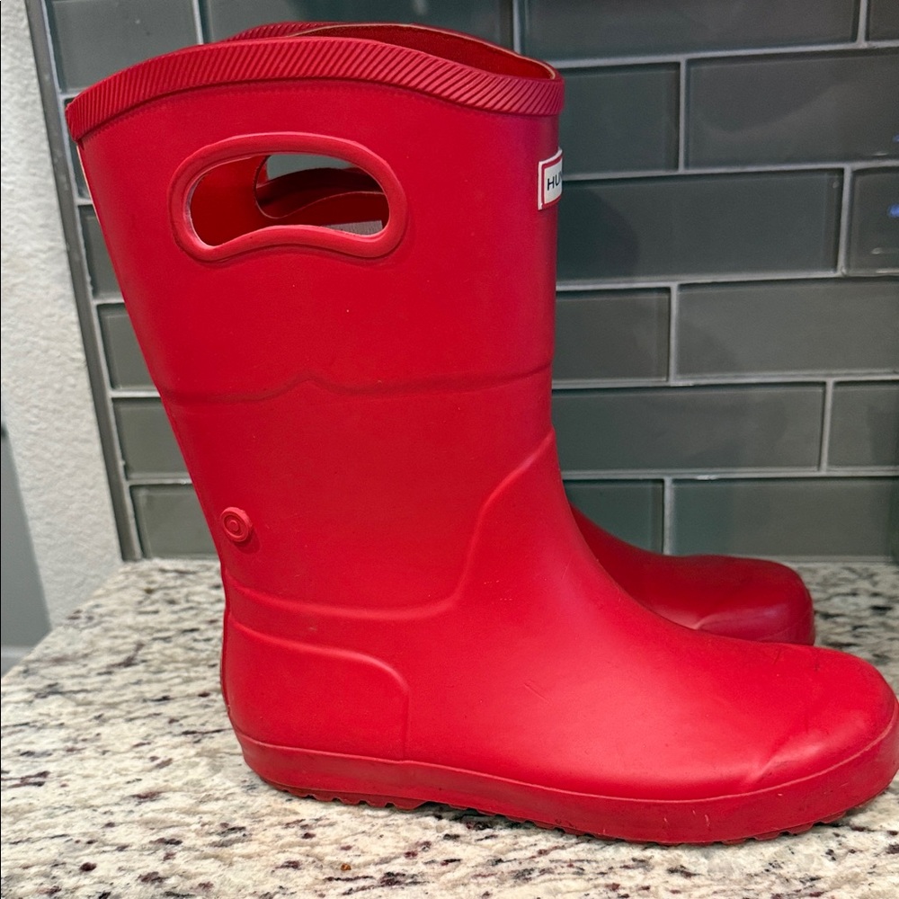 Hunter Boots x Target Women’s Bold Red Waterproof Boots Size 5 - Picture 4 of 15